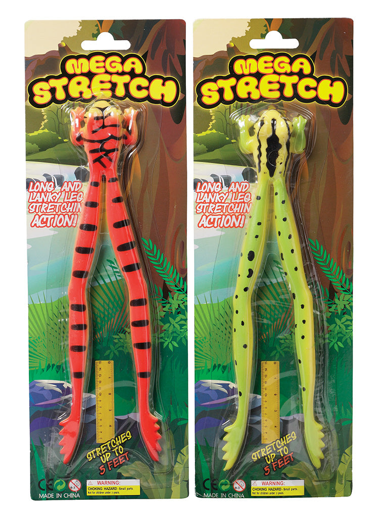 WARM FUZZY Toys (1) Mega Stretch Frog Toy| 2 Assorted Styles of Realistic Frog Toys Great for Pranks, Party Favors, Easter Basket for Kids, Small Classroom Prizes