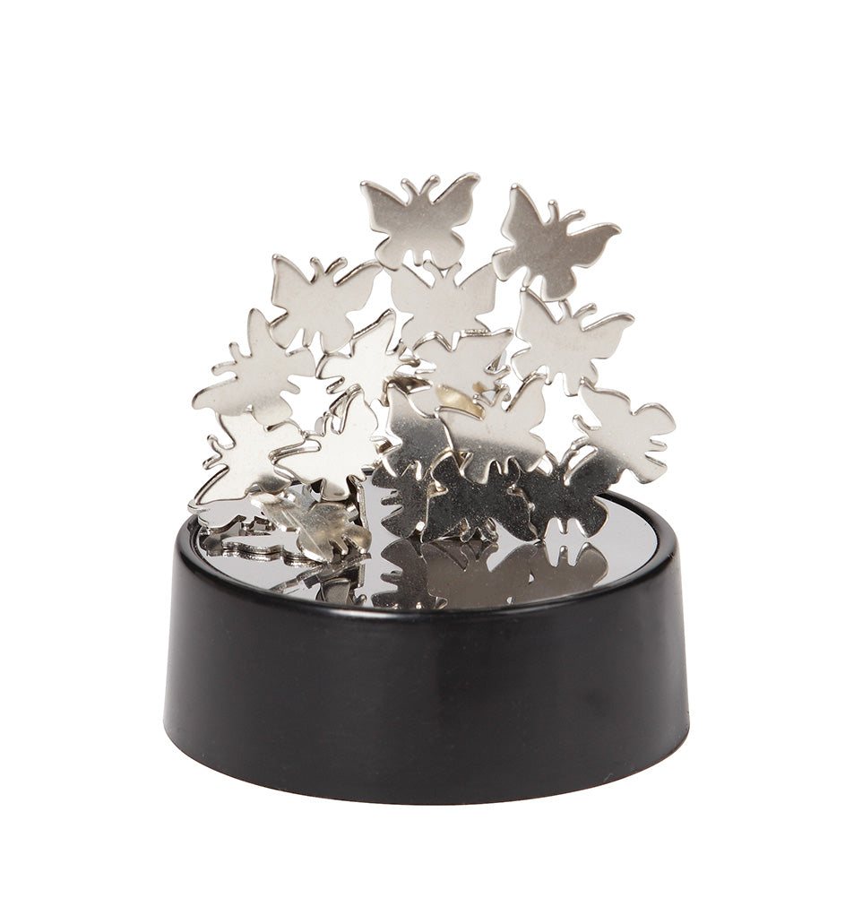 WARM FUZZY Toys Butterfly Metal Magnetic Desktop Sculpture | Mini Magnetic Art Decoration for Desktop | Fun Stress Relief for Home, Office or in The Classroom