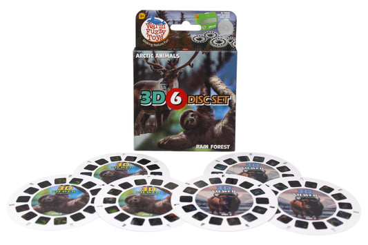 WARM FUZZY Toys Arctic and Rainforest Reels for Viewfinder - Viewfinder Reels for Kids & Adults, Classic Toys, 3D Reel, Retro Toys, Contains 6 Slides with 42 High Definition 3D Images