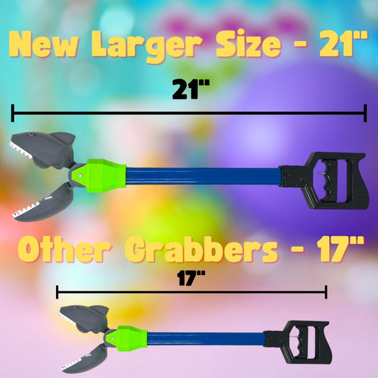 WARM FUZZY Toys 21” Alligator Grabber Toy - Durable Plastic Hand Grabber for Kids - Perfect for Birthday Gifts, Goodie Bags, Prize Boxes, Animal Party Favors, and PTA Carnivals