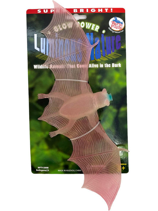 WARM FUZZY Toys Super Bright Glow Animals ~ Wildlife Animals that Come Alive in the Dark. Super Bright Glow in the Dark Alligators, Bats, Snakes. Perfect for the Home or Classroom. (Bat)