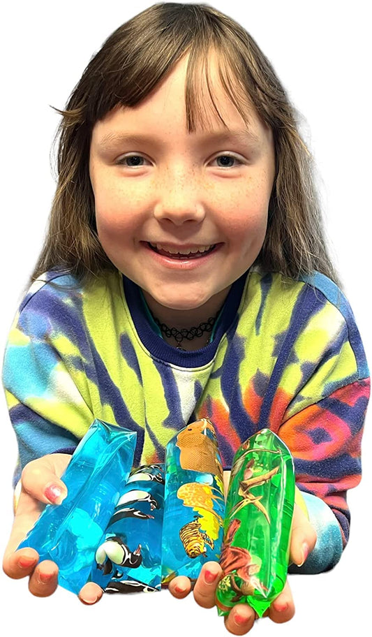 WARM FUZZY Toys - Water Wigglers Sensory Toys - Sensory Tubes - Squishy Sensory Water Wiggler Toy - Fidget Toys for Birthday, Party Favor, Prize Box, PTA Carnival or School Fundraisers - Dolphin