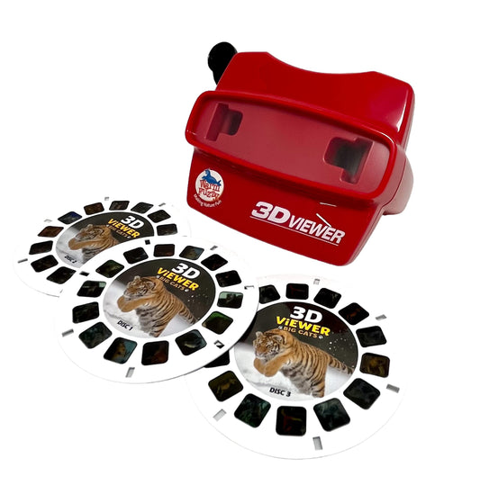 WARM FUZZY Toys 3D Viewer (Big Cats) T-214BC - Perfect for at Home or in The Classroom. Images of Lions, Tigers, Cheetahs, Leopards and More on 3 Photo Discs!