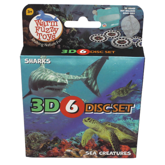 WARM FUZZY Toys Sea and Shark Reels for Viewfinder - Viewfinder Reels for Kids & Adults, Classic Toys, 3D Reel, Retro Toys, Contains 6 Slide with 42 High Definition 3D Images