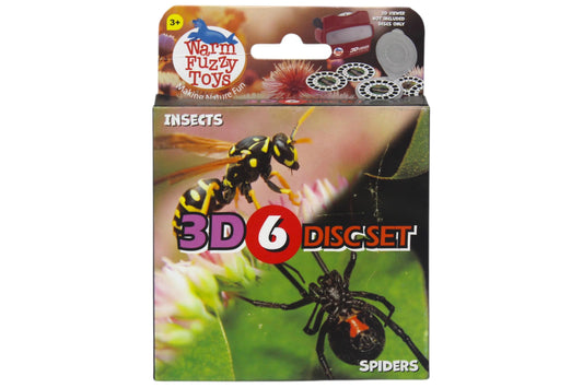 WARM FUZZY Toys Insects and Spiders Reels for Viewfinder - Viewfinder Reels for Kids & Adults, Classic Toys, 3D Reel, Retro Toys, Contains 6 Slides with 42 High Definition 3D Images