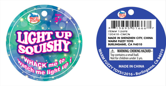 WARM FUZZY Toys (1) Light Up Squishy Bead Frog | Flashing Squeezing Stress Relief Toys Filled with Water Beads, Calming Sensory Toys for Autism, ADHD, Fun Party Favors for Kids