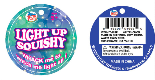 WARM FUZZY Toys (1) Light Up Squishy Bead Alligator | Flashing Squeezing Stress Relief Toys Filled with Water Beads, Calming Sensory Toys for Autism, ADHD, Fun Party Favors for Kids