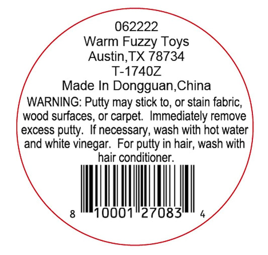 WARM FUZZY Toys Full Case (12) Zoo Putty| Zoo Animals Fidgeting Toys for Children| 4 Different Assorted Zoo Included for Party Favor, Prize Box, PTA Carnival or School Fundraisers