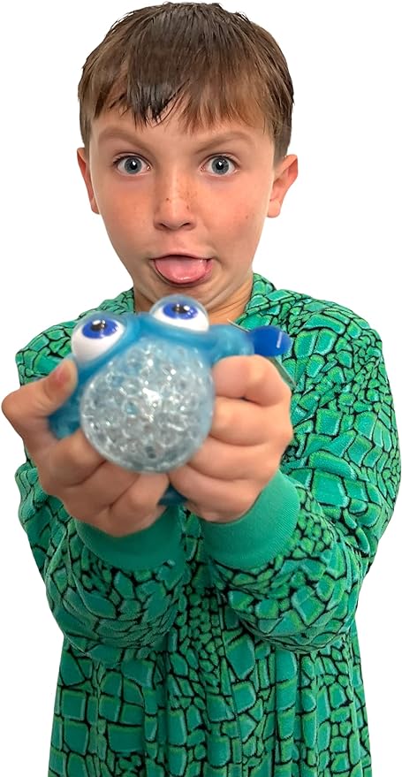 WARM FUZZY Toys (1) Floating Eye Animal Squishy Shark | Funny Sensory Fidget Great for Party Favor, Prize Box, PTA Carnival or School Fundraisers