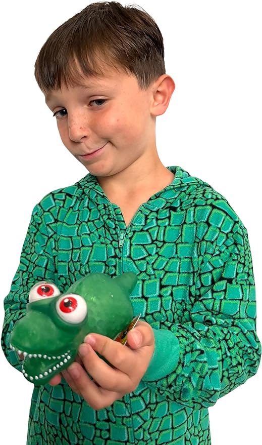 WARM FUZZY Toys (1) Floating Eye Animal Squishy Dinosaur | Funny Sensory Fidget Great for Party Favor, Prize Box, PTA Carnival or School Fundraisers