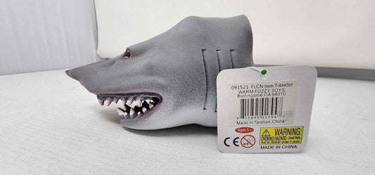 WARM FUZZY Toys (1) Shark Hand Puppets Realistic Latex Soft Animal Head Toys Set, Hand Puppet Toys Gift for Kids, Party Show Imaginative Play (Great White Shark)