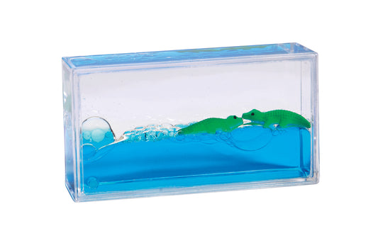 WARM FUZZY Toys Alligator Liquid Wave Paperweight Desk Toy | Sensory Toy Gifts for Kids | Desk Stress Relievers for Adults and Kids | Fun Stress Relief for Home, Office or in The Classroom