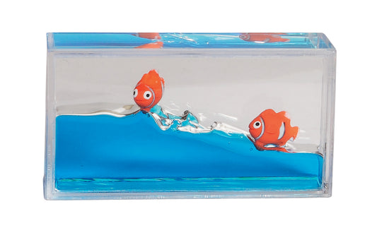 WARM FUZZY Toys Clown Fish Liquid Wave Paperweight Desk Toy | Sensory Toy Gifts for Kids | Desk Stress Relievers for Adults and Kids | Fun Stress Relief for Home, Office or in The Classroom