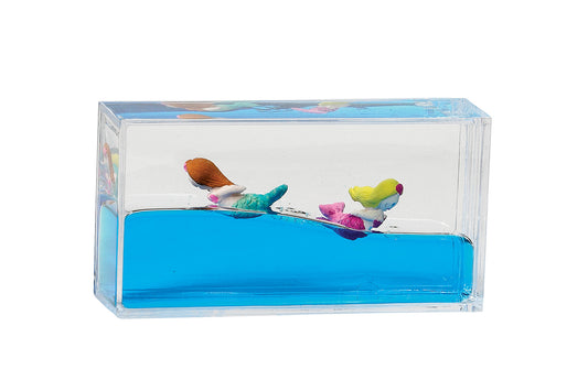 WARM FUZZY Toys Mermaid Liquid Wave Paperweight Desk Toy | Sensory Toy Gifts for Kids | Desk Stress Relievers for Adults and Kids | Fun Stress Relief for Home, Office or in The Classroom