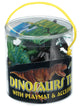 WARM FUZZY Toys Kids Tub of 7 Realistic Dinosaur Figurines, 1 Tub & Playmat - Engaging Educational Playtime - Ultimate Fun & Learning Experience for Home or Classroom (Ages 3+)