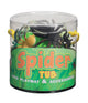 WARM FUZZY Toys Kids Tub of 7 Realistic Spider Figurines, 1 Tub & Playmat - Engaging Educational Playtime - Ultimate Fun & Learning Experience for Home or Classroom (Ages 3+)