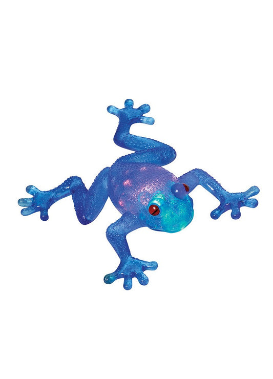 WARM FUZZY Toys (1) Light Up Squishy Bead Frog | Flashing Squeezing Stress Relief Toys Filled with Water Beads, Calming Sensory Toys for Autism, ADHD, Fun Party Favors for Kids