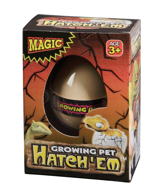 WARM FUZZY Toys Dinosaur Eggs (1) - 2.5-inch Hatching Water Growing Surprise Toy for Kids Party Favor, Bath Toy, or Easter Gift