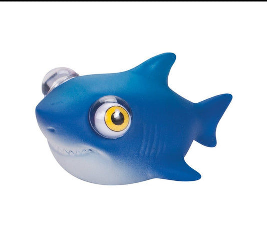 WARM FUZZY Toys (1) Shark Poppin Peepers - Squeezy Animals with Pop Out Eyes - Stress Relief Toy Suitable for Autism & ADHD - Funny Sensory Toys Great for Home, Classroom, Birthday Party Favors