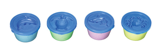 WARM FUZZY Toys Colorful Magic Sand - Magic Sand in Assorted Sea Animals - Turtle, Dolphin, Crab & Shark - Play Sand, Prizes for Goodie Bags Stuffers, Animal Party Favors and PTA Carnival - 12 Pack