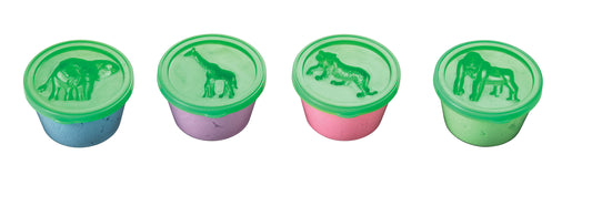 WARM FUZZY Toys Colorful Magic Sand - Magic Sand in Assorted Zoo Animals - Tiger, Giraffe, Silverback, Elephant- Play Sand, Prizes for Goodie Bags Stuffers, Animal Party Favors & PTA Carnival - 12 Pck